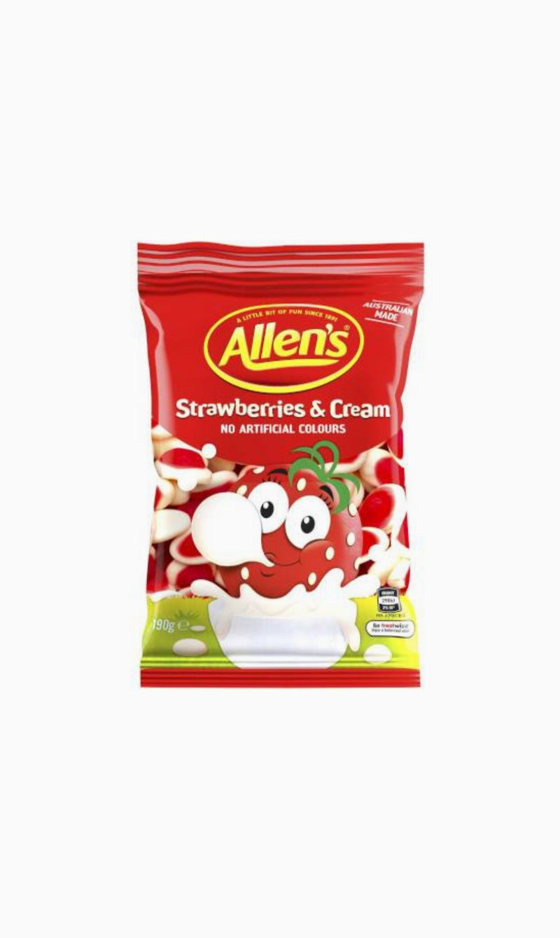 Allens Strawberry & Cream Lolly Bag 190g