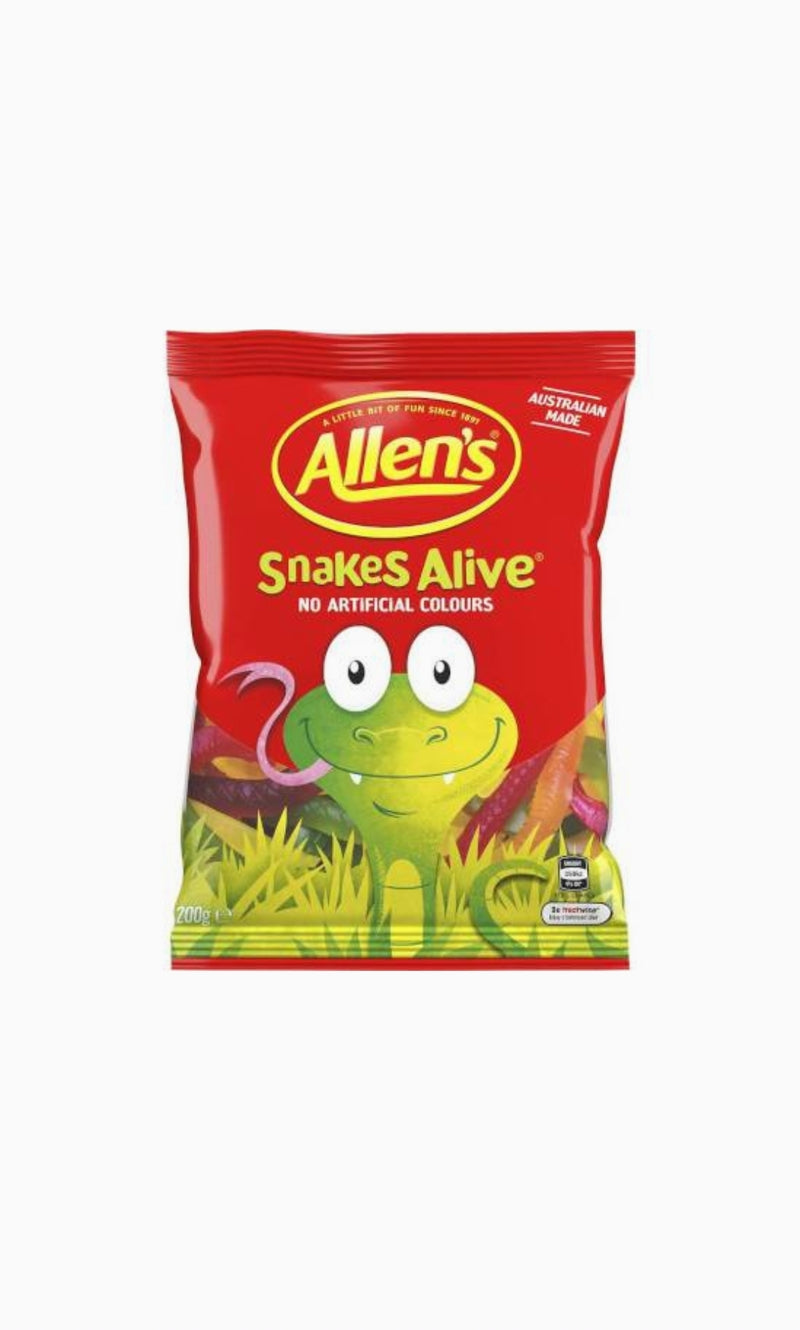 Allens Snakes Lolly Bag 200g