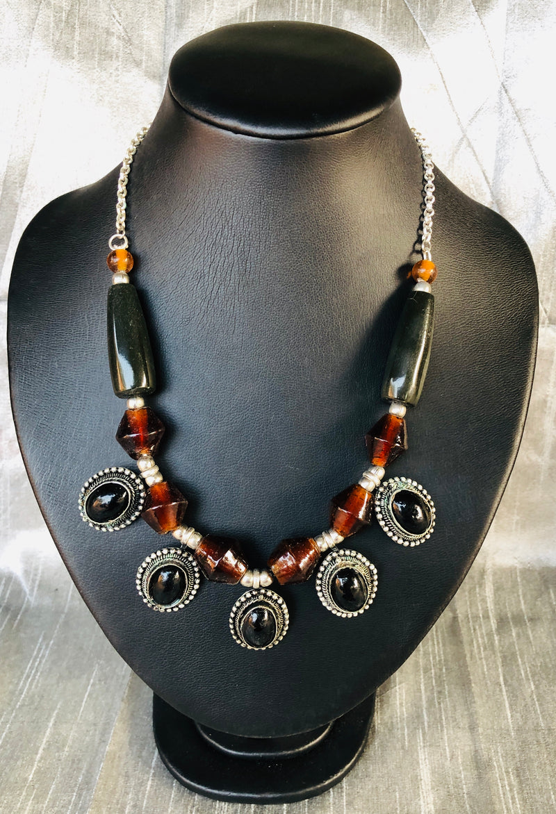 Handmade Black and Copper Necklace