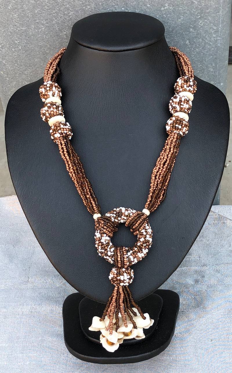 Copper Beaded Necklace (YN-010)