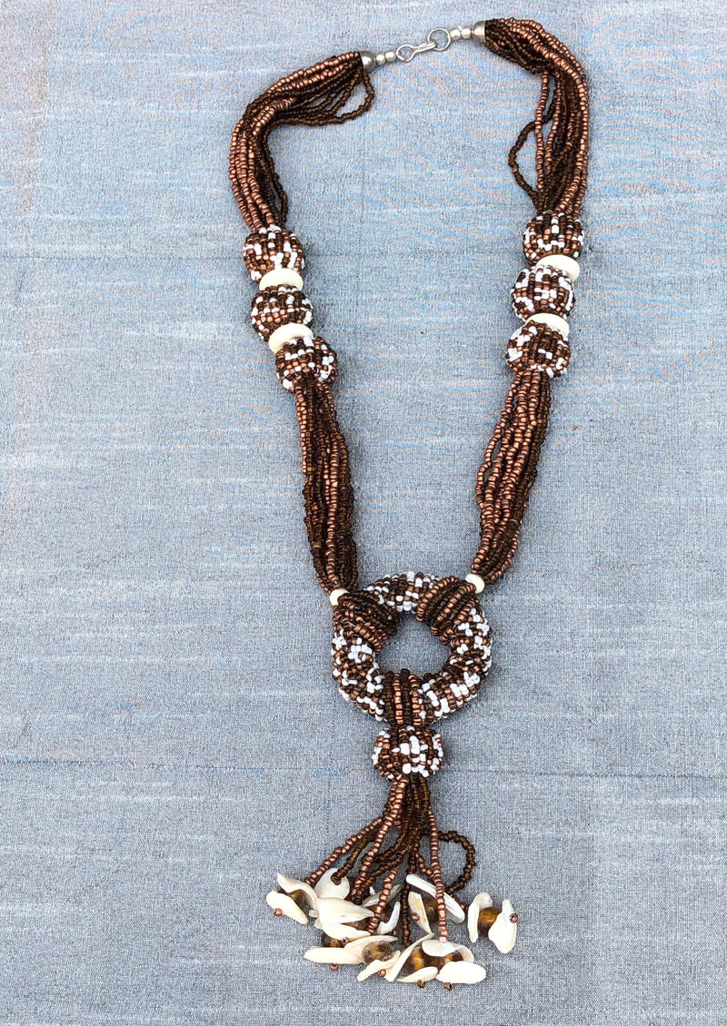 Copper Beaded Necklace (YN-010)