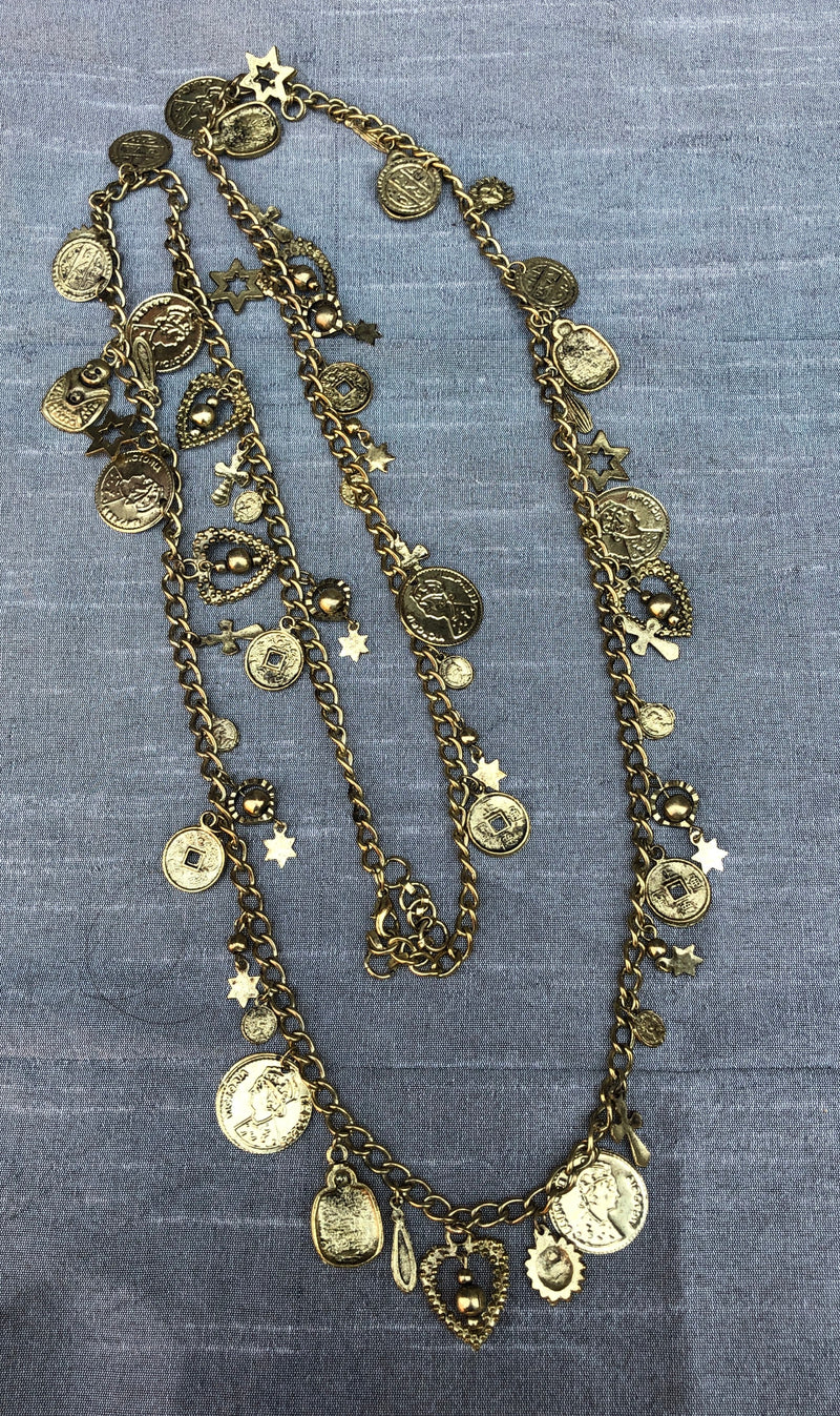 Gold Charms Necklace (YN-015)