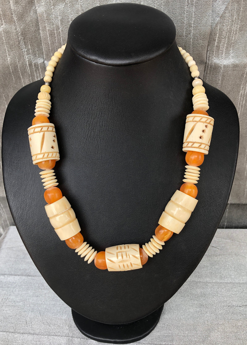 Wooden Large Costume Necklace (YN-023)