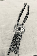 Black and Silver Multi Strand Necklace (YN032)