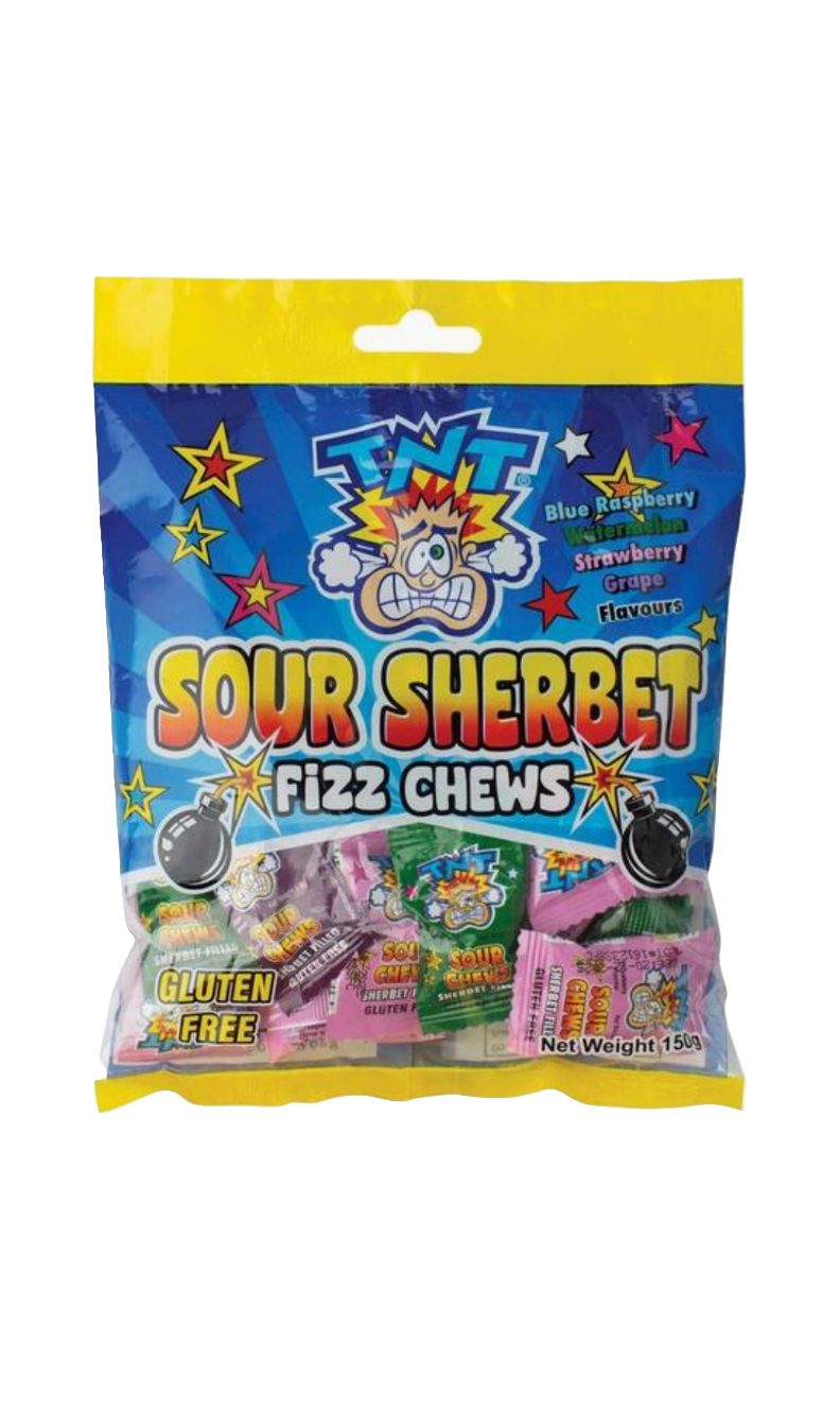 TNT Sour Sherbet Fizz Chews 150g