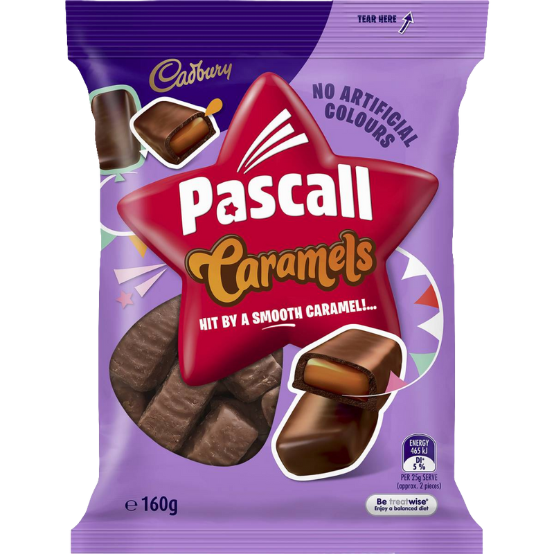 Cadbury Chocolate Pascall Caramels 160g