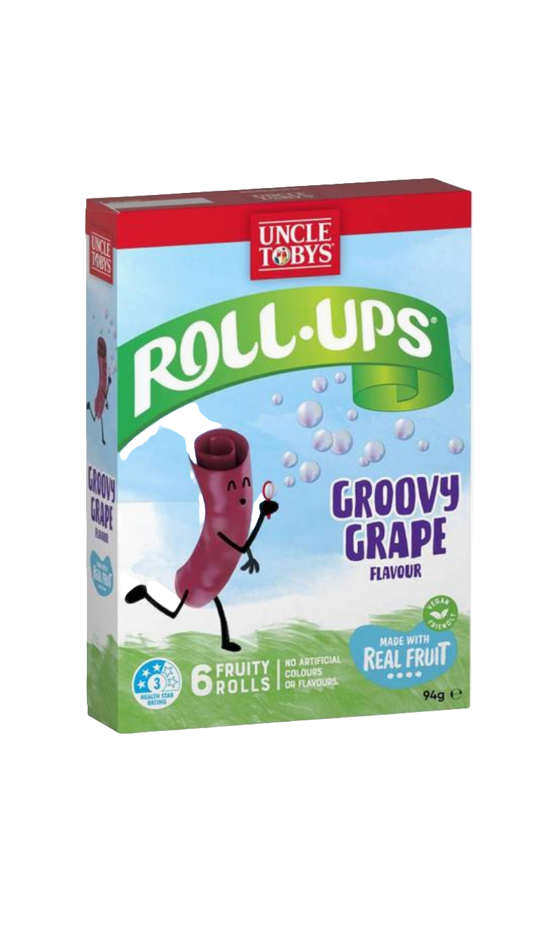 Uncle Tobys Roll-ups Groovy Grape 6 Pack