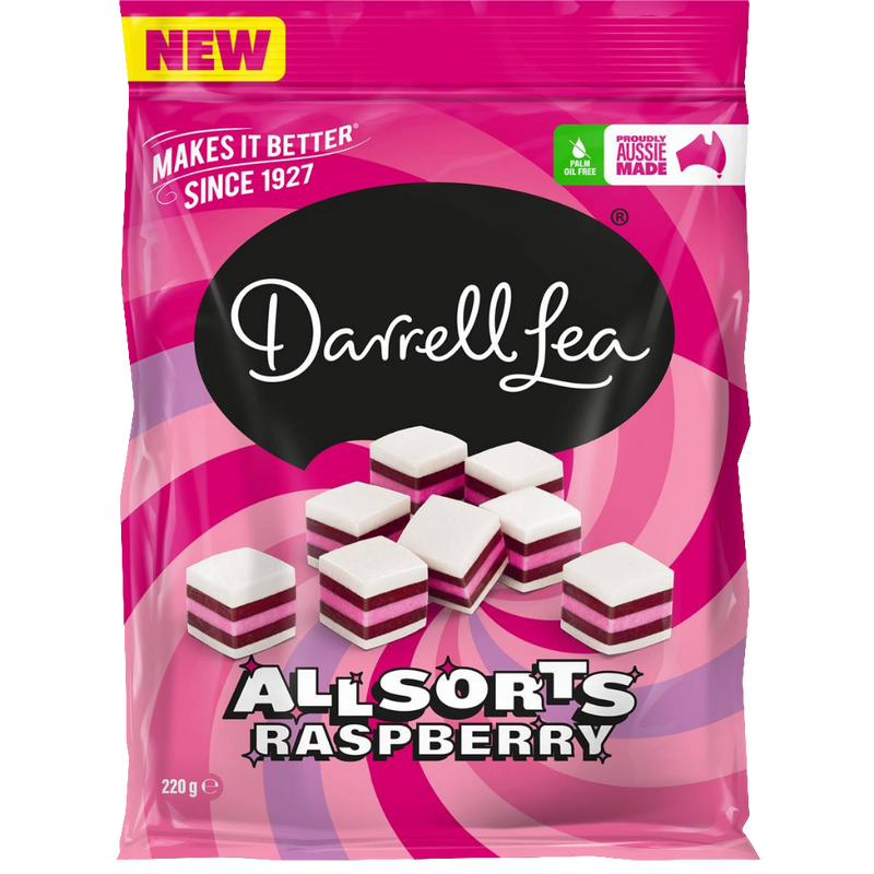 Darrell Lea Allsorts Raspberry 220g