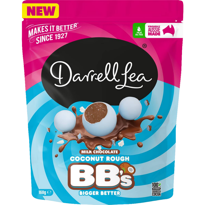 Darrell Lea Milk Chocolate Coconut Rough BB’s 168g