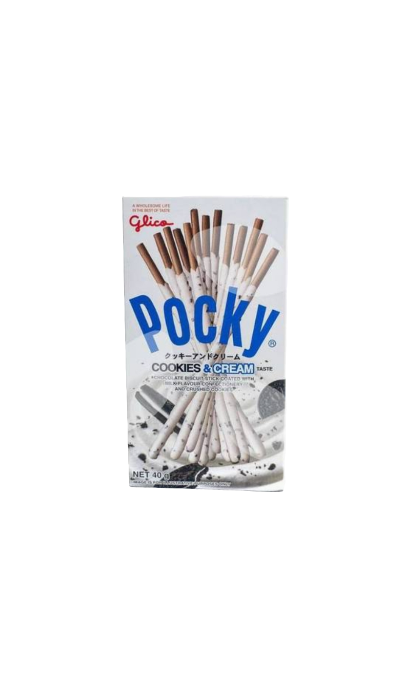 Pocky Cookies & Cream Biscuit Sticks 40g