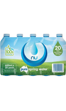 Nu Pure Still Spring Water 20x600ml
