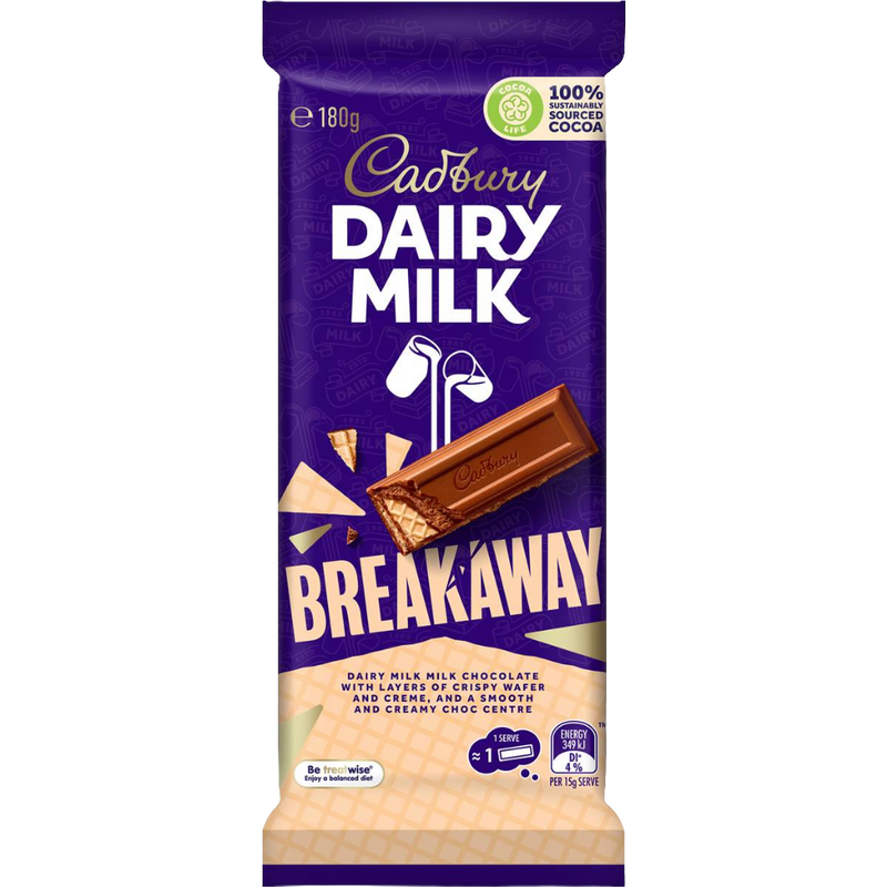 Cadbury Dairy Milk Breakaway 180g