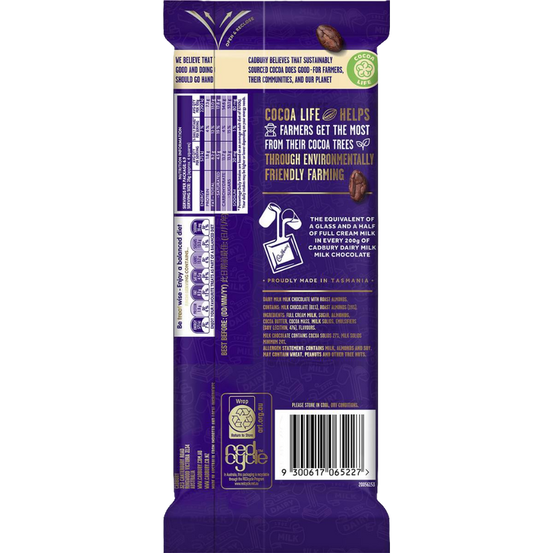 Cadbury Dairy Milk Roast Almond 180g