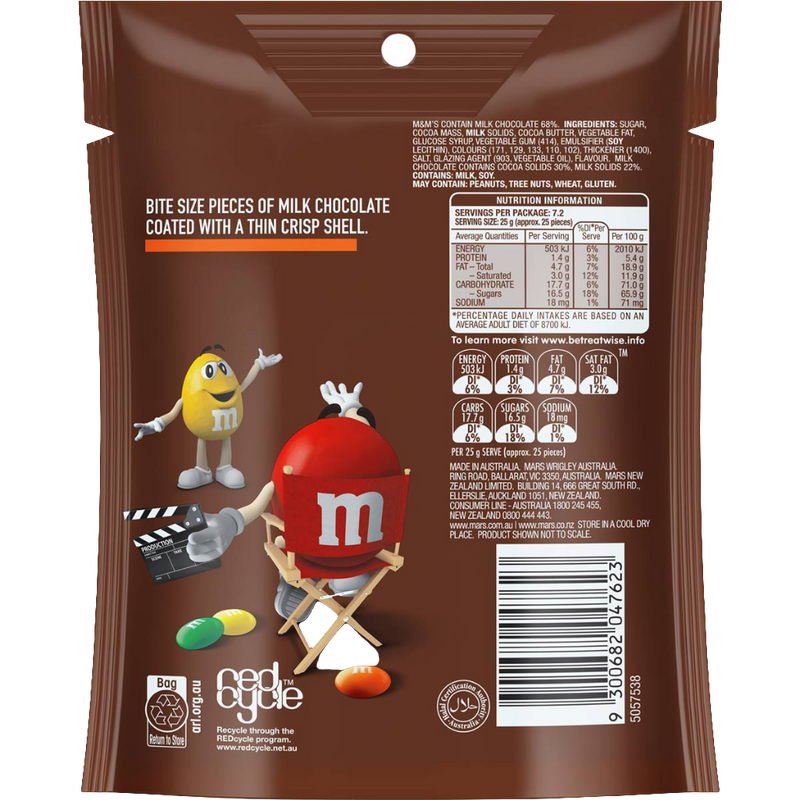 M&M's Milk Chocolate Bag 180g