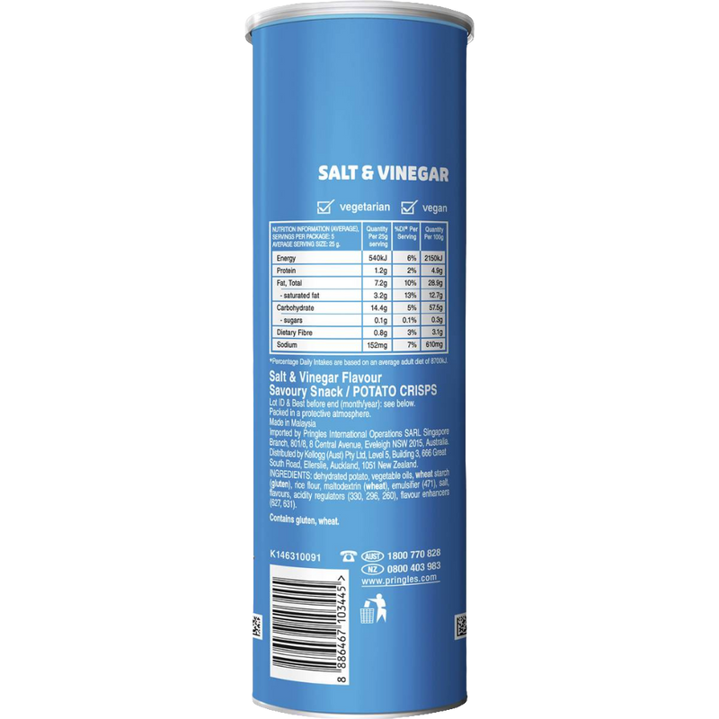 Pringles Chips Salt & Vinegar 134g