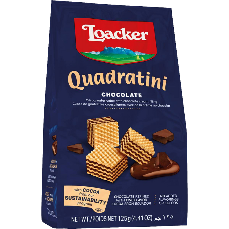 Loacker Quadratini Wafers Chocolate 125g