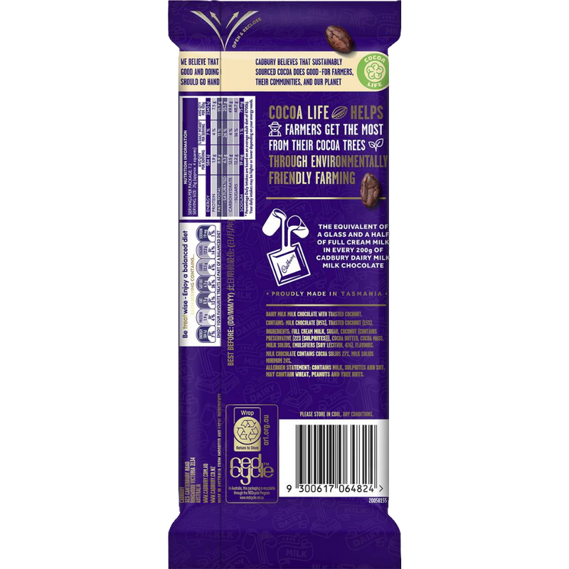 Cadbury Dairy Milk Coconut Rough 180g