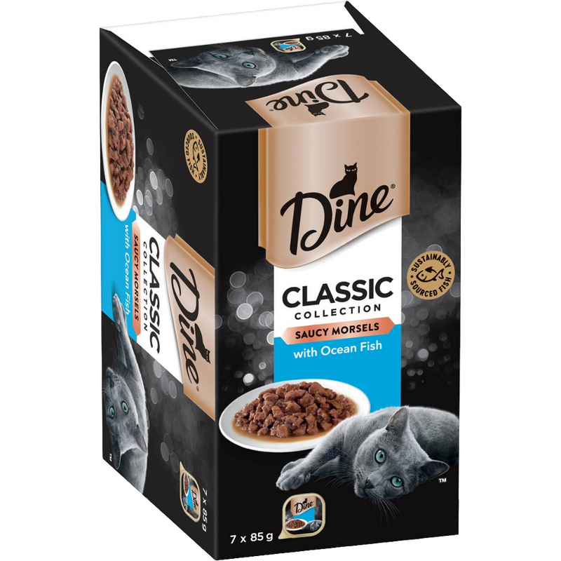 Dine Wet Cat Food Ocean Fish 85g