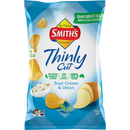 Smith's thinly cut potato chips sour cream & onion 175g