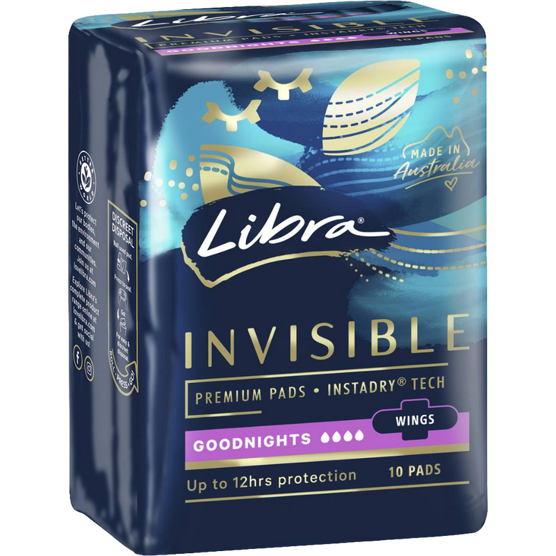 Libra Extra Goodnights Pads Wings 10 pack