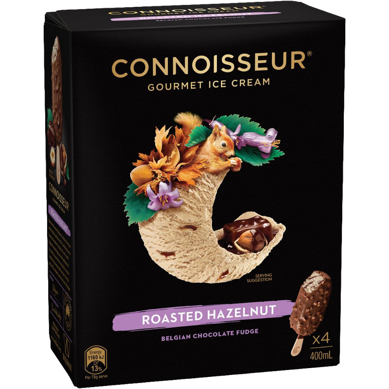 Connoisseur Roasted Hazelnut 4 pack