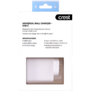 Crest Universal Wall Charger USB- C Each