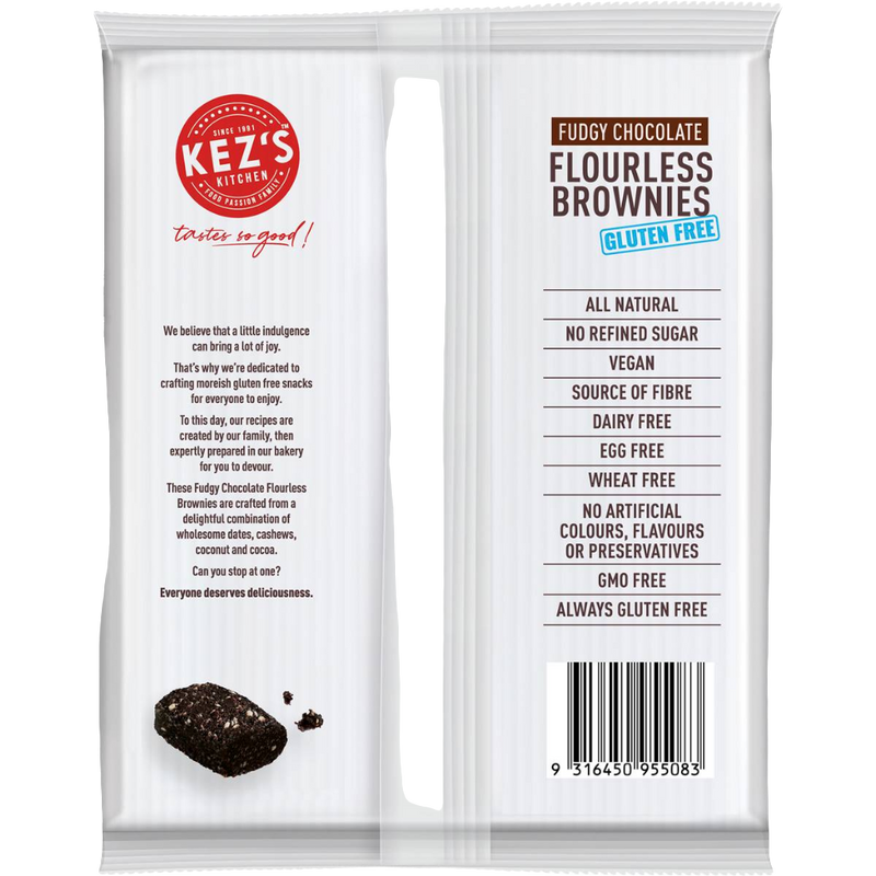 Kez's Kitchen Gluten Free Fudge Chocolate Flourless Brownies 210g