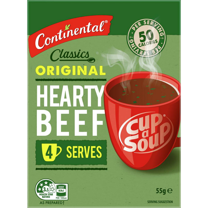 Continental Cup A Soup Classic Hearty Beef 4pk