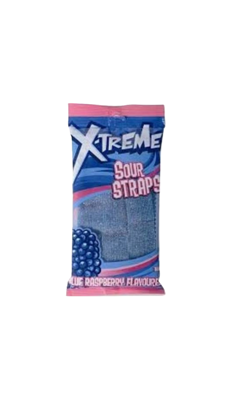 Xtreme Blue Raspberry Sour Straps 160g