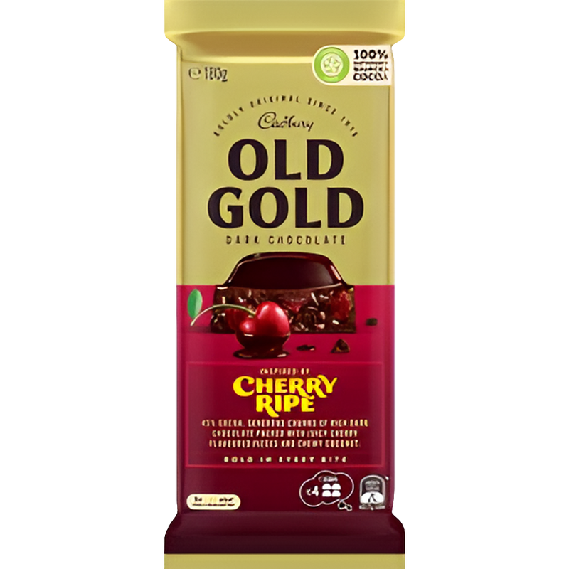 Cadbury Old Gold Cherry Ripe Chocolate 180g