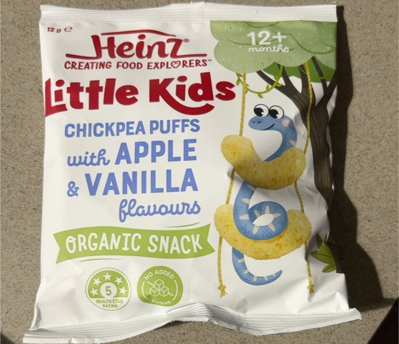 Heinz Little Kids Apple & Vanilla Chickpea Puffs 12g