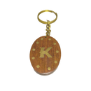 Letter ‘K’ Wooden Elephant Keyring