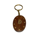 Letter ‘D’ Wooden Elephant Keyring