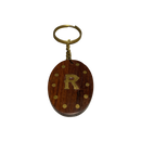Letter ‘R’ Wooden Elephant Keyring