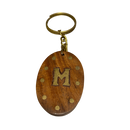 Letter ‘M’ Wooden Elephant Keyring